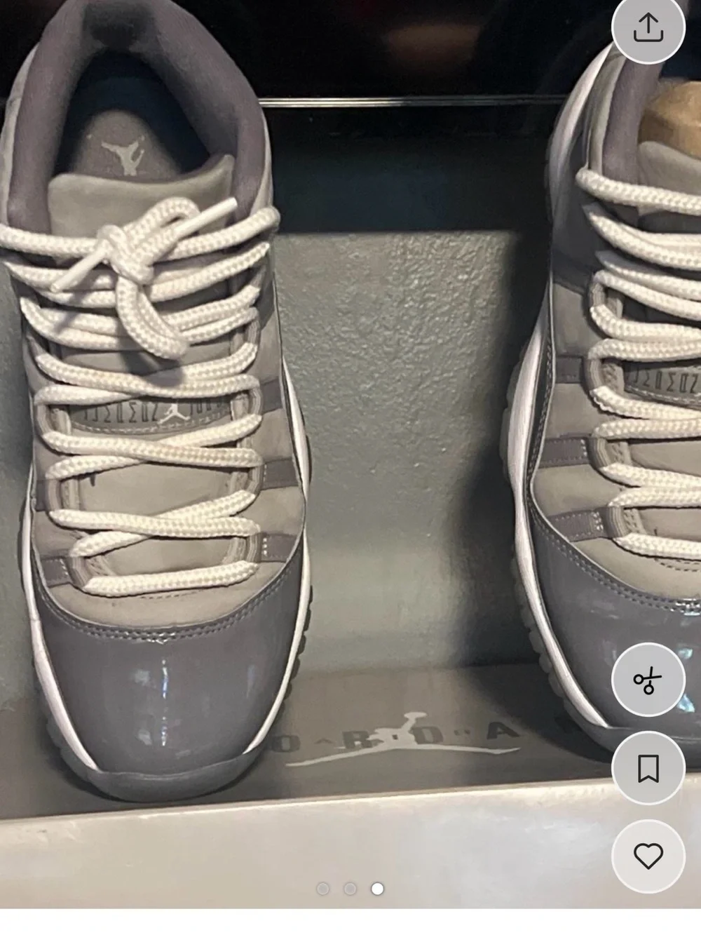Jordan Men's Low-Top Sneakers in Grey and White